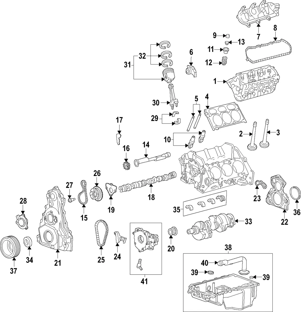 Driver Side Engine Piston Kit - GM (12658180) - view 2