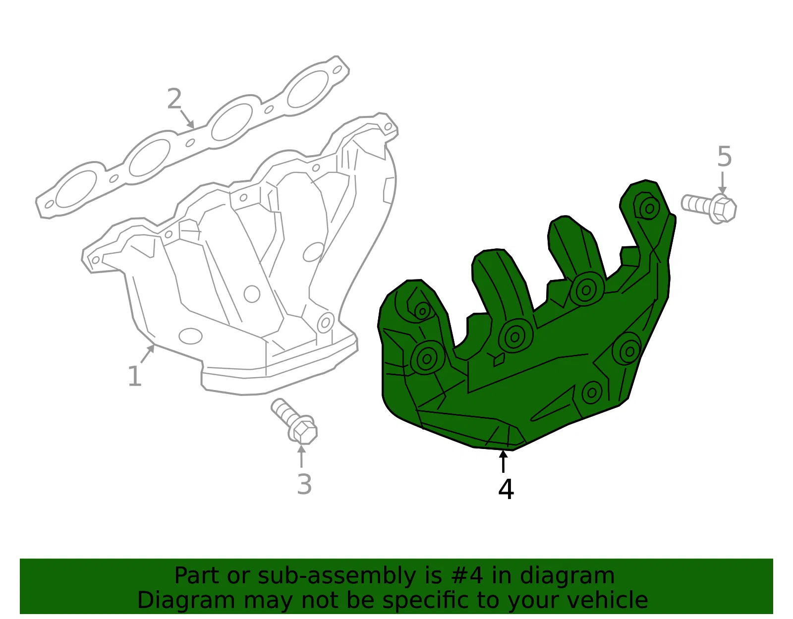 Driver Side Exhaust Manifold Heat Shield - GM (12666097) - view 3