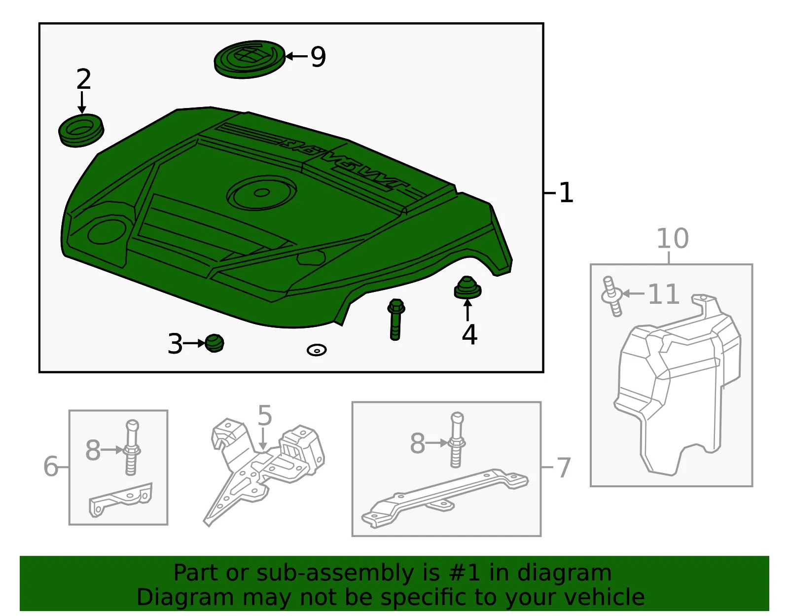 Engine Cover - GM (12669221) - view 4