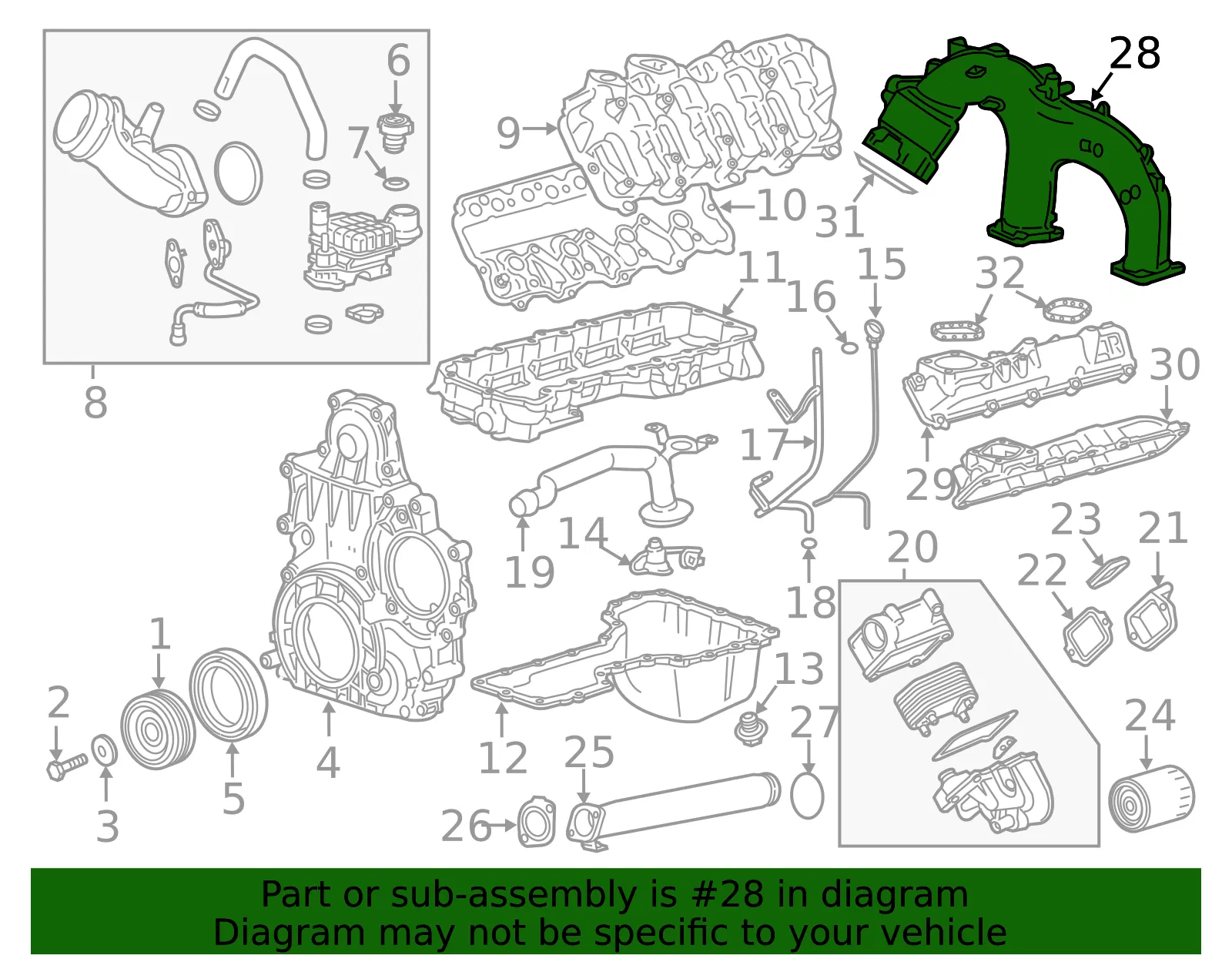 Upper Intake Manifold Assembly - GM (12686016) - view 4