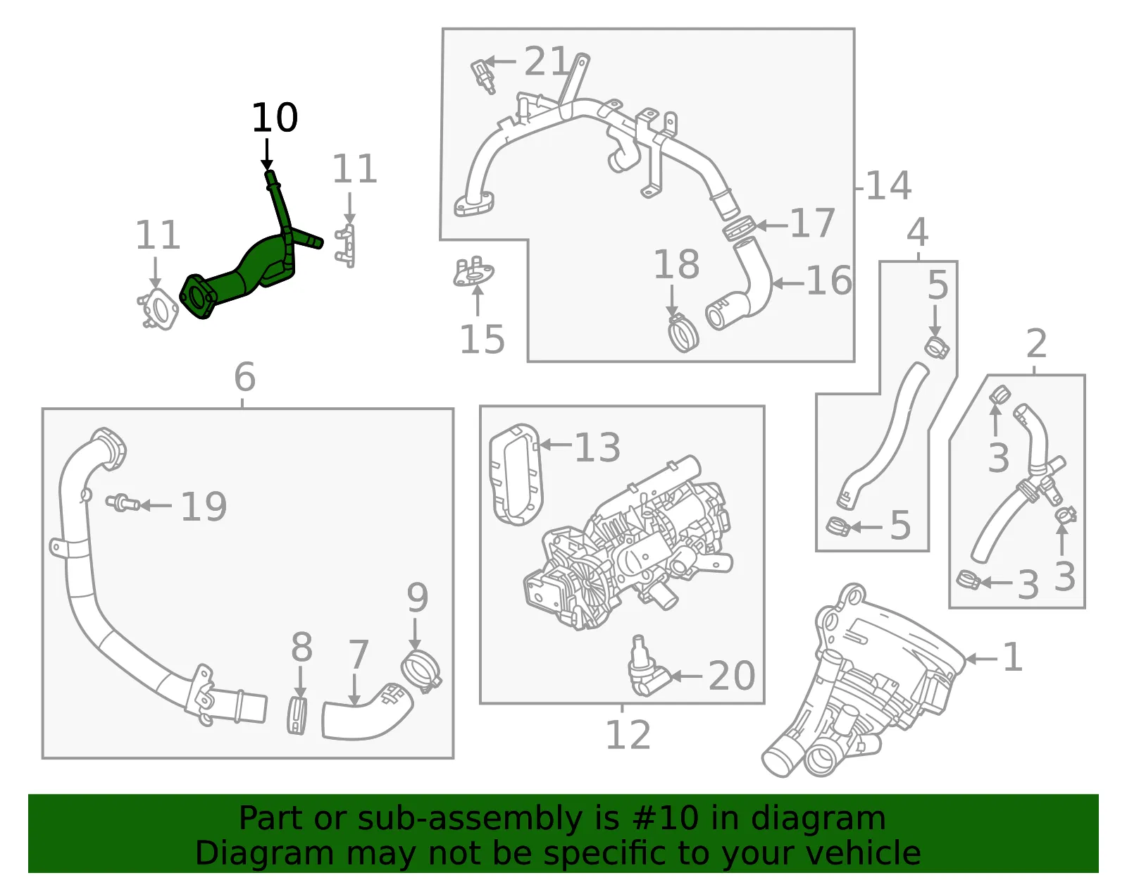 Water Pump Outlet Pipe - GM (12703635) - view 4