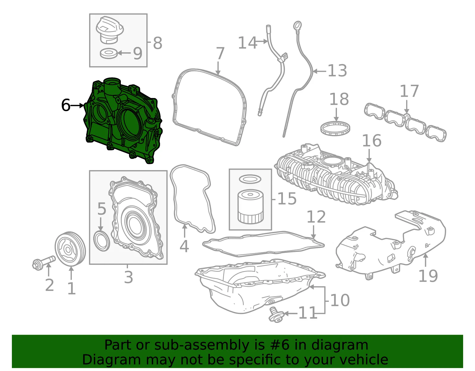 Upper Timing Cover - GM (12728225) - view 4