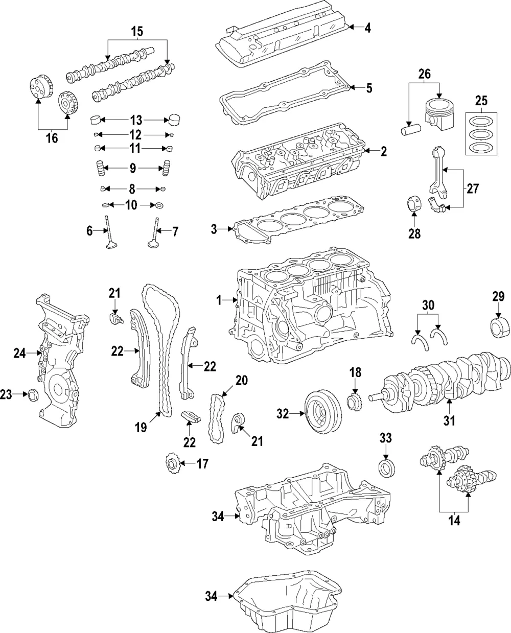 Engine Camshaft - Nissan (13020-3TA1C)