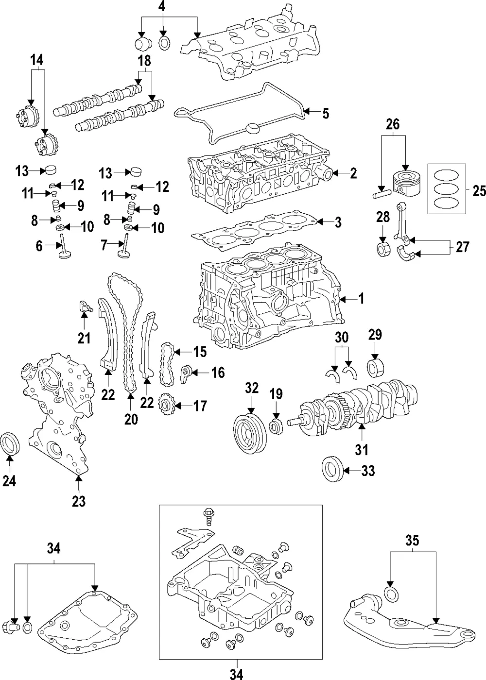 Engine Camshaft - Nissan (13020-6RA0C)