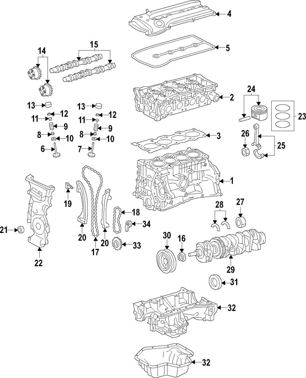 Engine Timing Camshaft Sprocket - Nissan (13025-1KA0D)