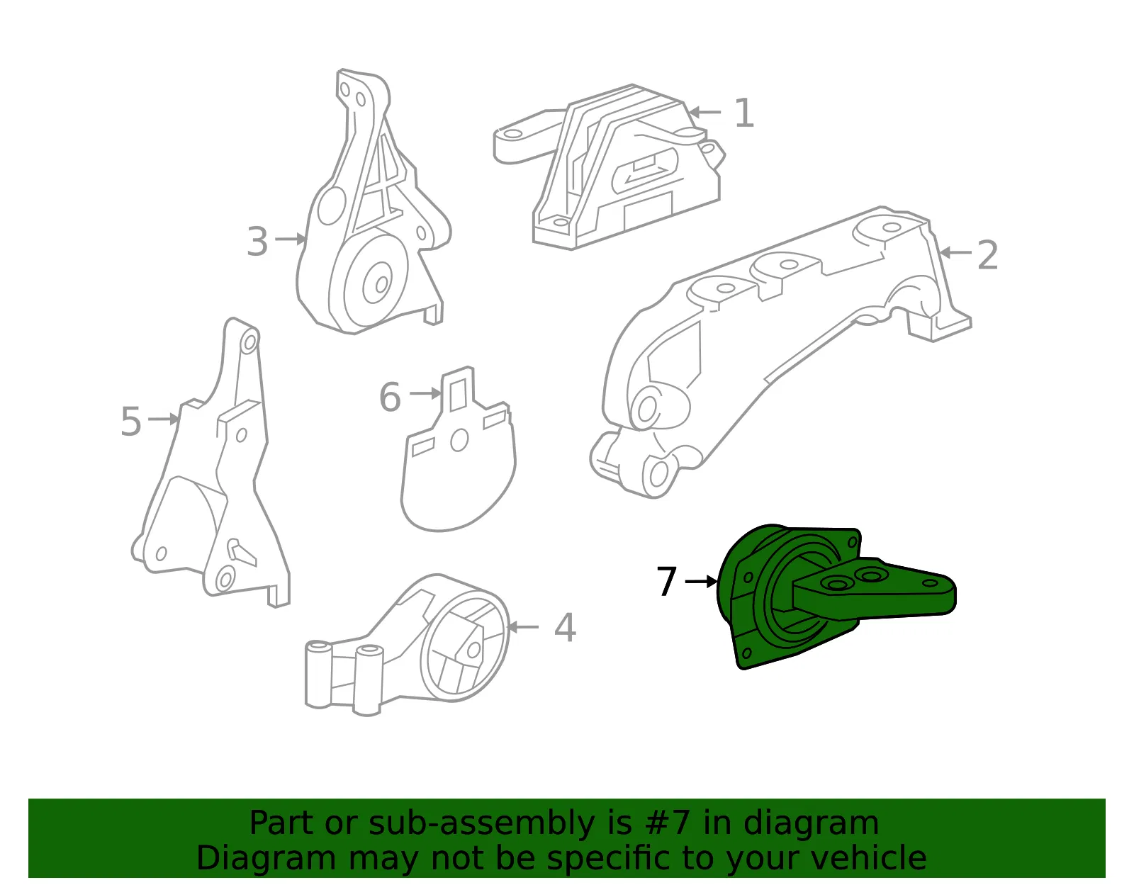 Automatic Transmission Mount - GM (13312096) - view 4