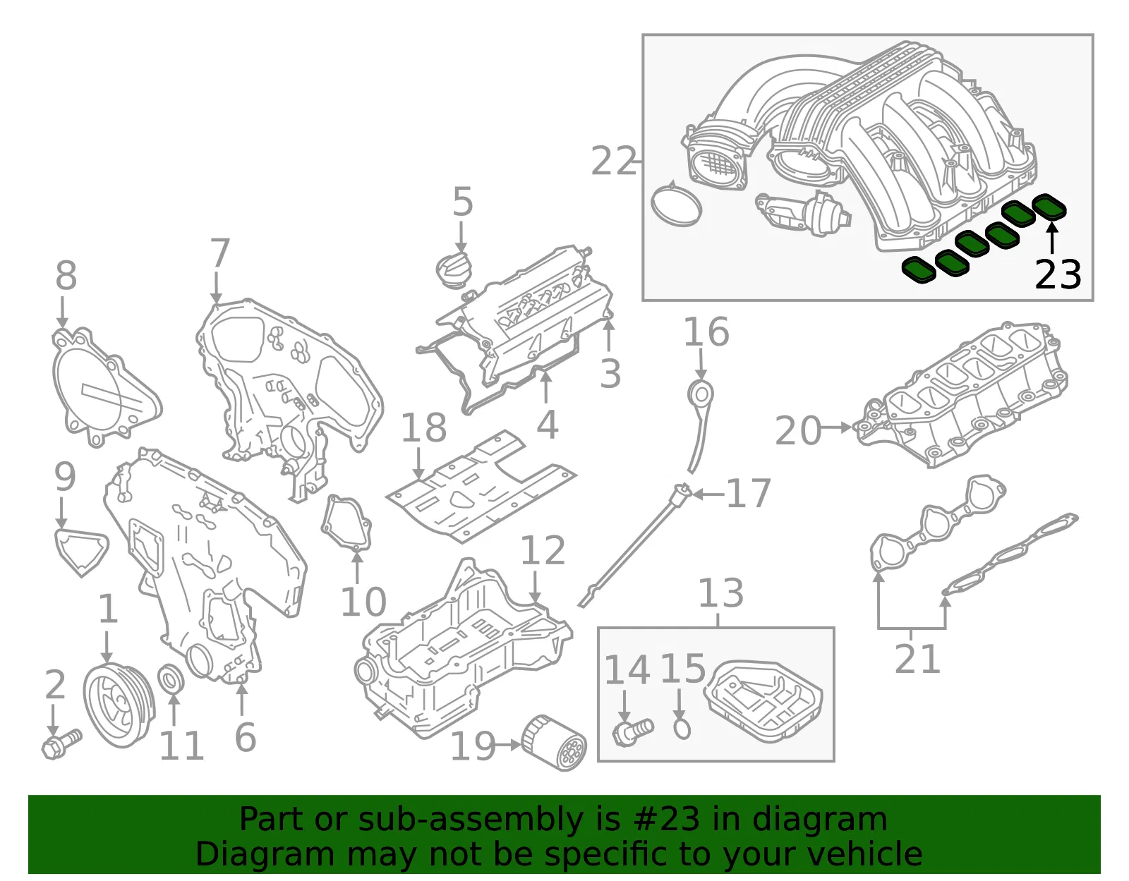 Fuel Injection Plenum Gasket - Nissan (14032-EA200) - view 4