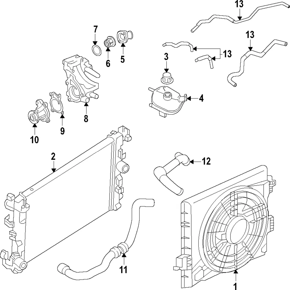 Engine Coolant Hose - Nissan (14056-5RF0B)