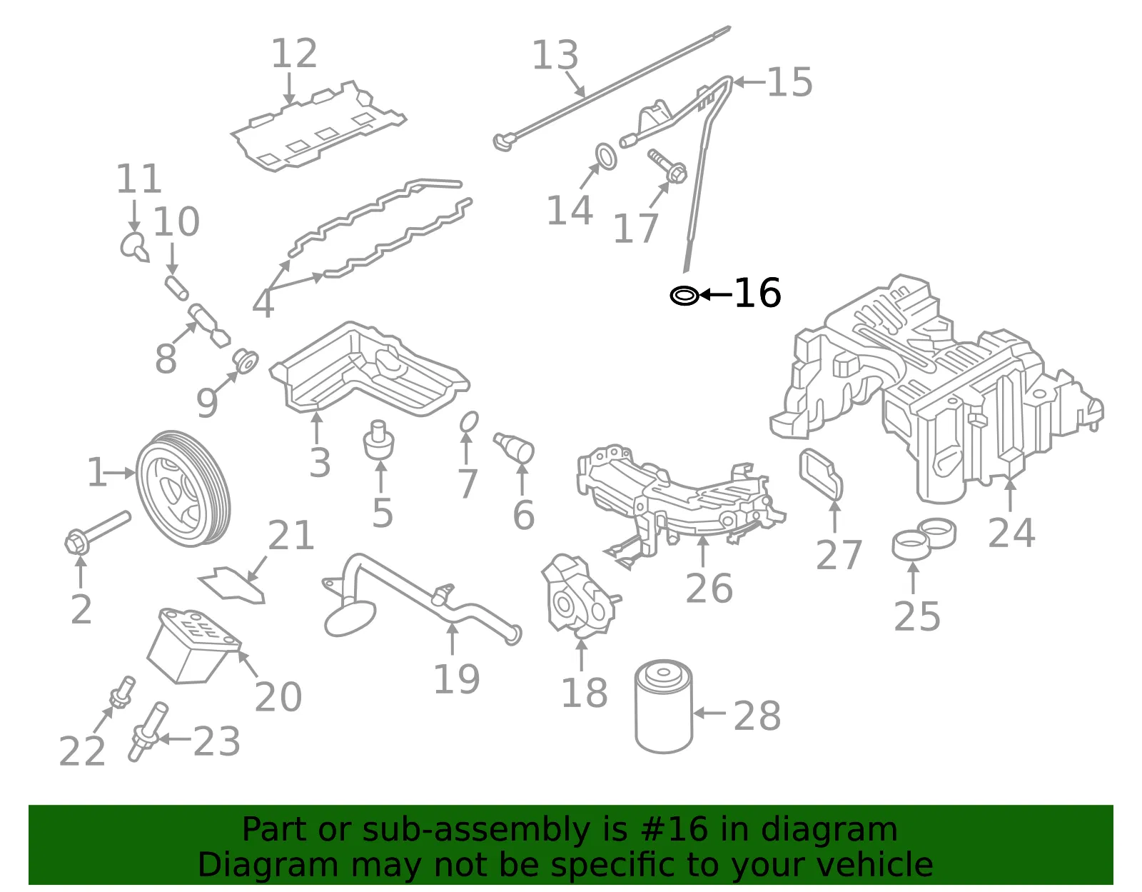 Engine Oil Dipstick Tube O-Ring - Nissan (15066-EZ41B) - view 2
