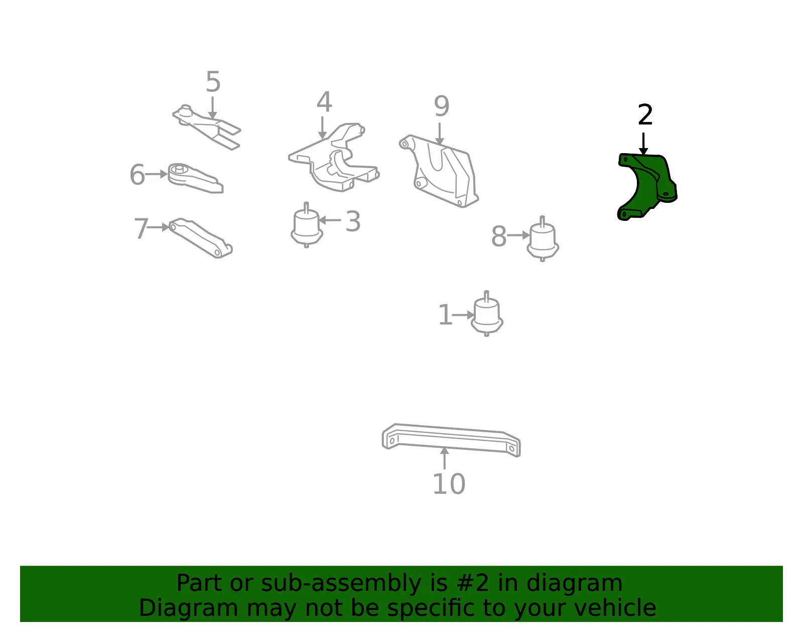Front Engine Mount Bracket - GM (15115368) - view 4