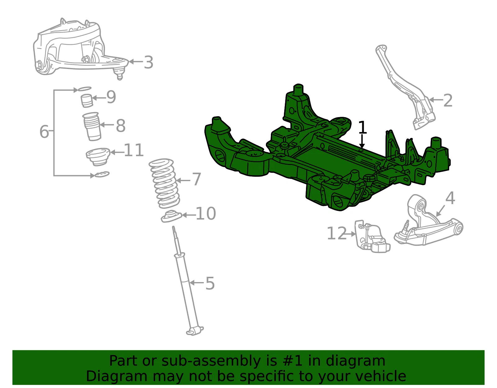 Engine Cradle - GM (15211976) - view 4
