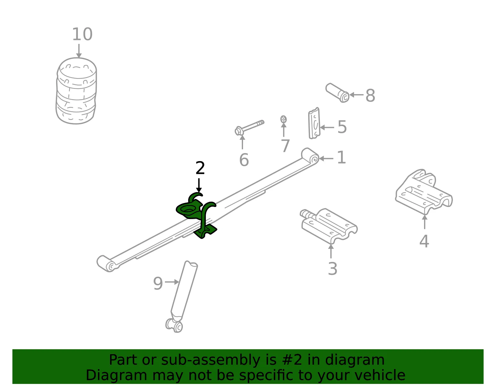Leaf Spring Axle U-Bolt - GM (15684331) - view 2