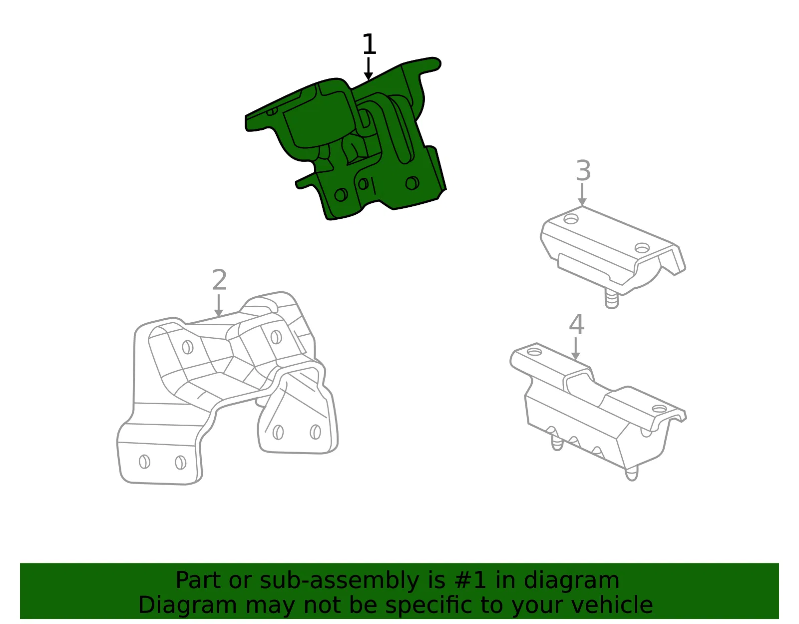 Driver Side Engine Frame Side Mount - ACDelco (15829219) - view 5