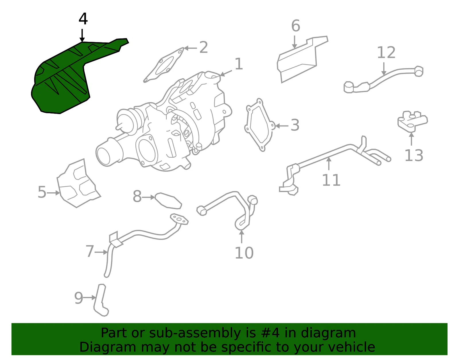 Exhaust Manifold Heat Shield - Nissan (16590-6HT0A) - view 2