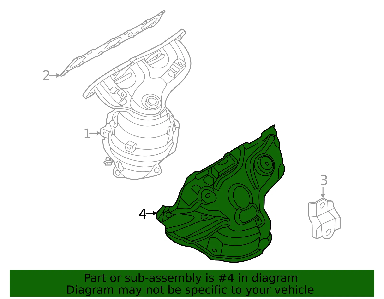 Exhaust Manifold Heat Shield - Nissan (16590-6SN0A) - view 2