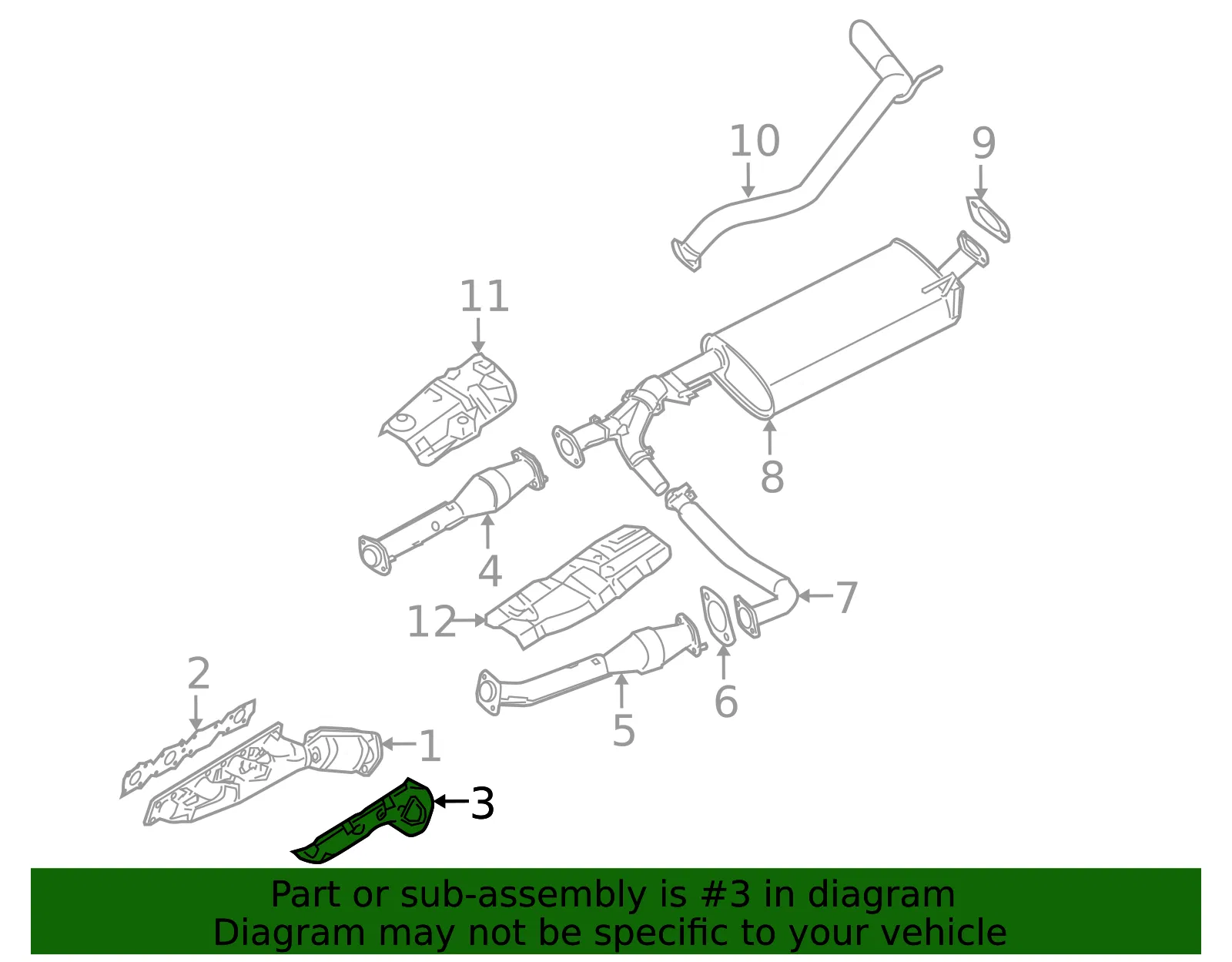 Exhaust Manifold Heat Shield - Nissan (16590-7S010) - view 3