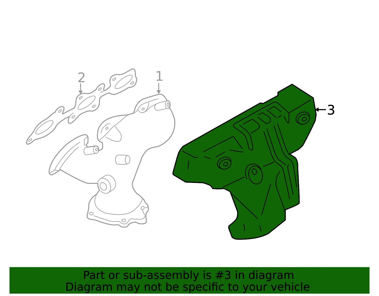 Exhaust Manifold Heat Shield - Nissan (16590-JA10B) - view 3