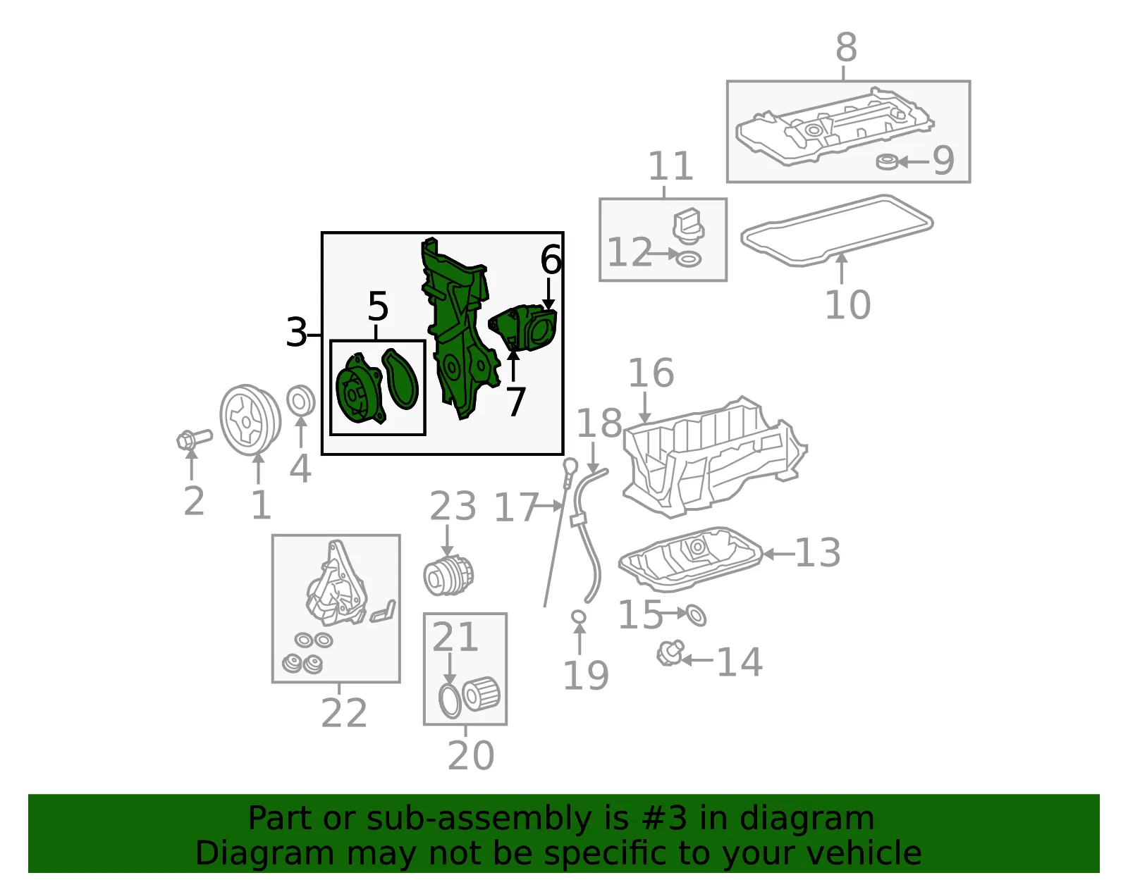 Front Engine Cover - GM (19205314) - view 4