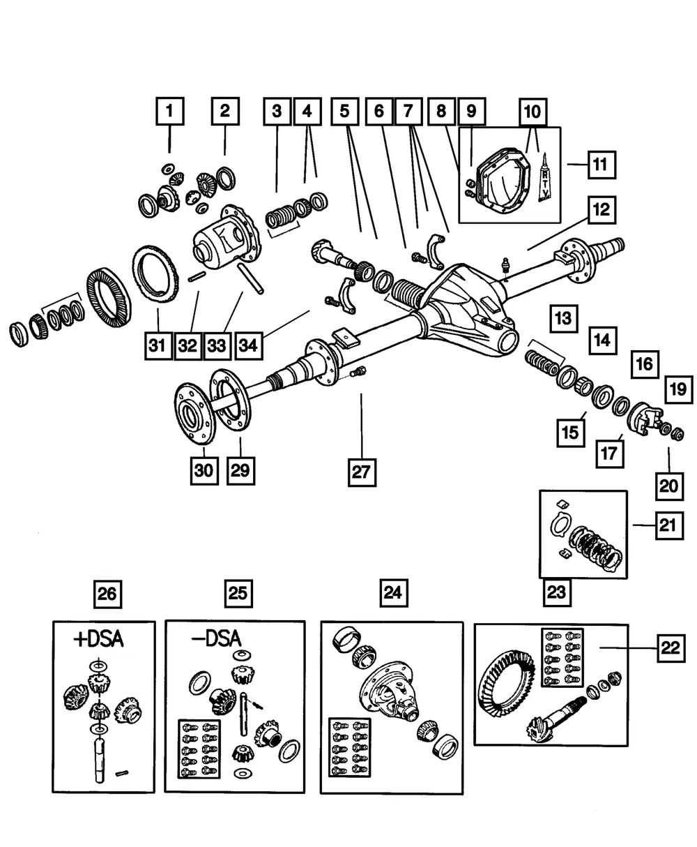 Differential Shaft - Mopar (1922276)