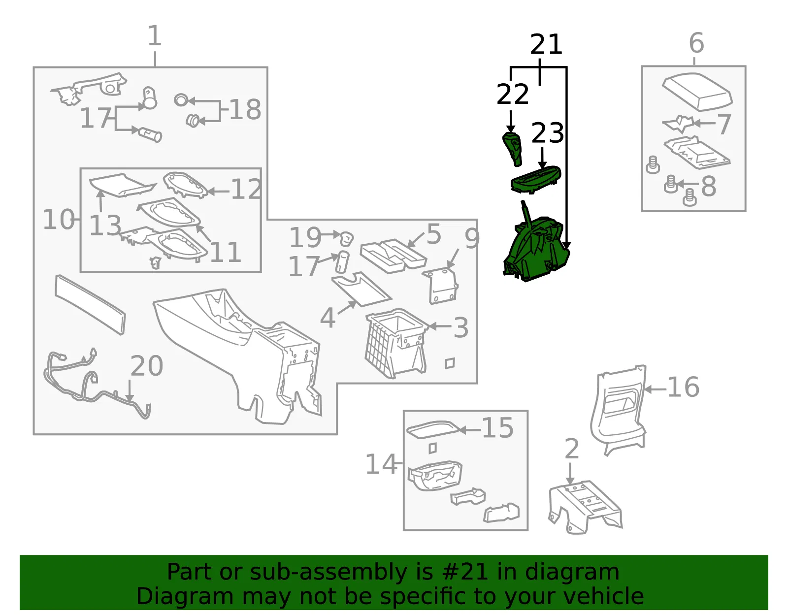 Automatic Transmission Shift Lever Assembly - GM (19259863) - view 4
