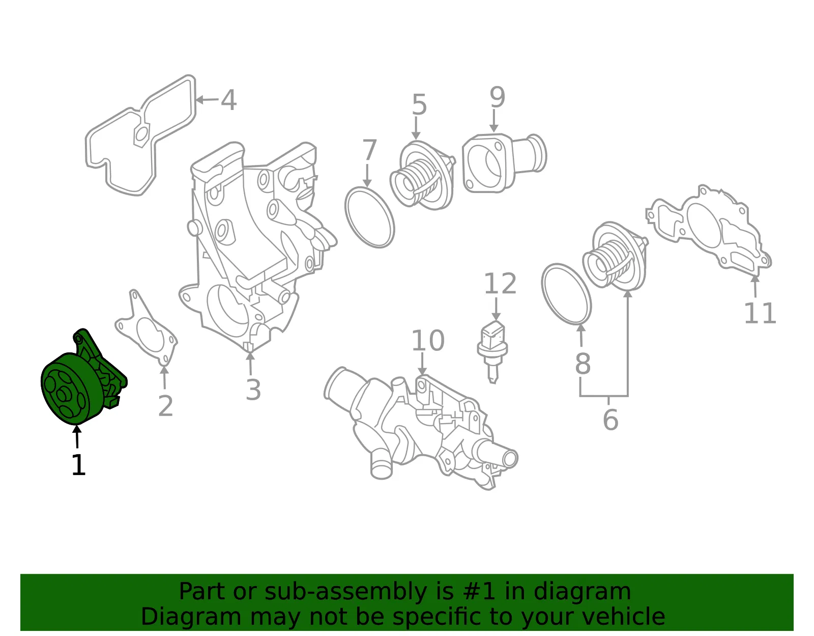 Engine Water Pump - ACDelco (19317040) - view 4