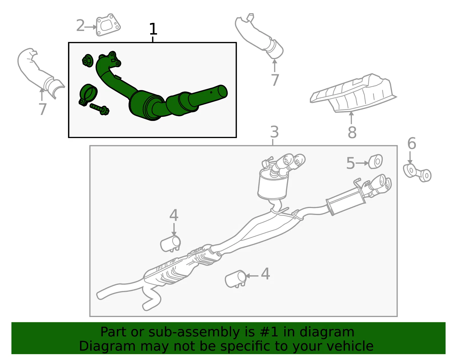 Catalytic Converter - GM (19418947) - view 2