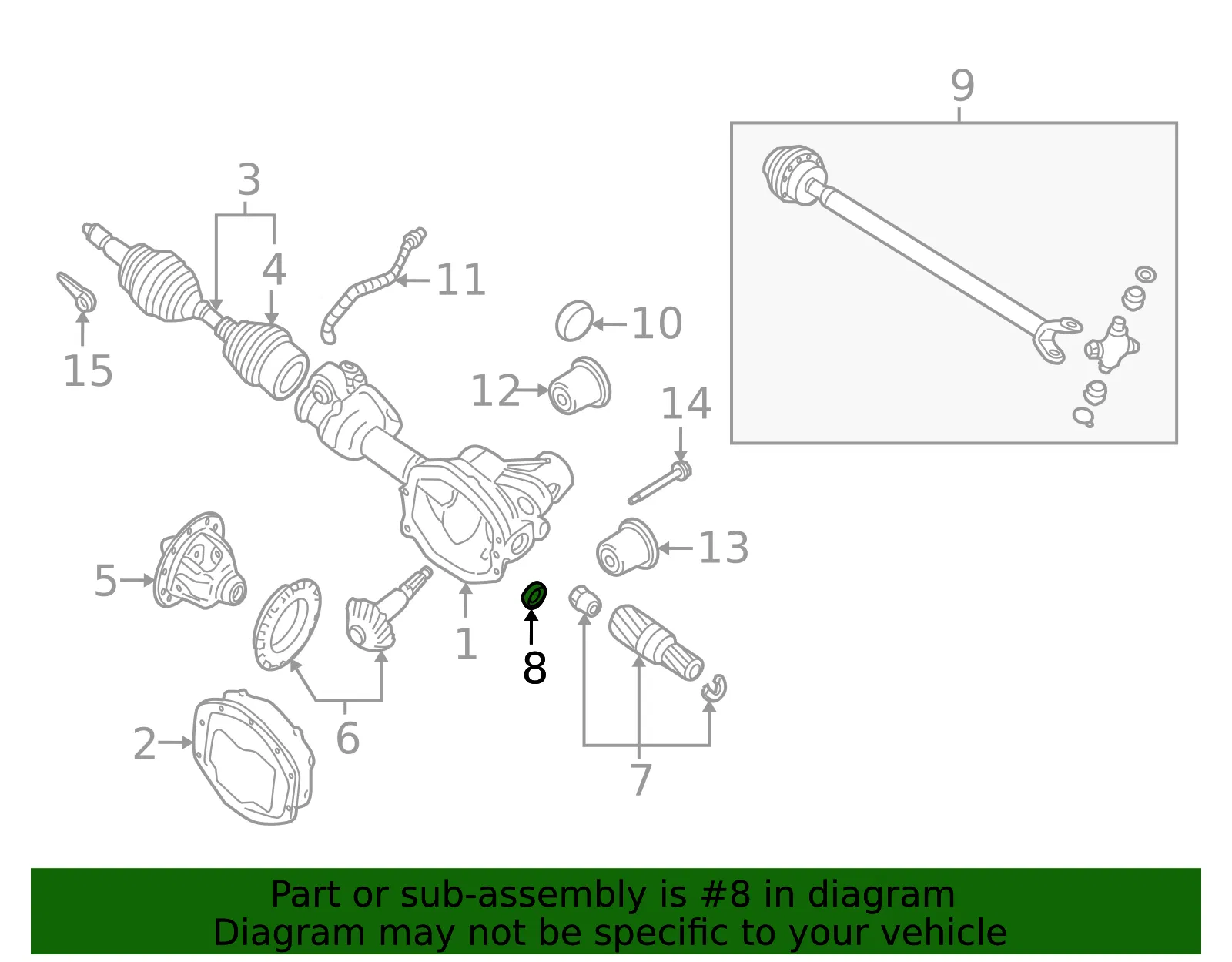 Drive Axle Shaft Bearing - Ford (1L2Z-3A379-AA) - view 7