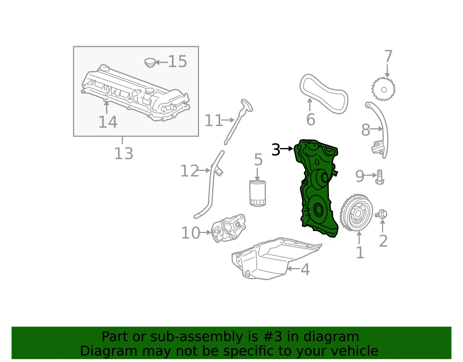 Engine Timing Cover - Mazda (1f2010500) - view 2
