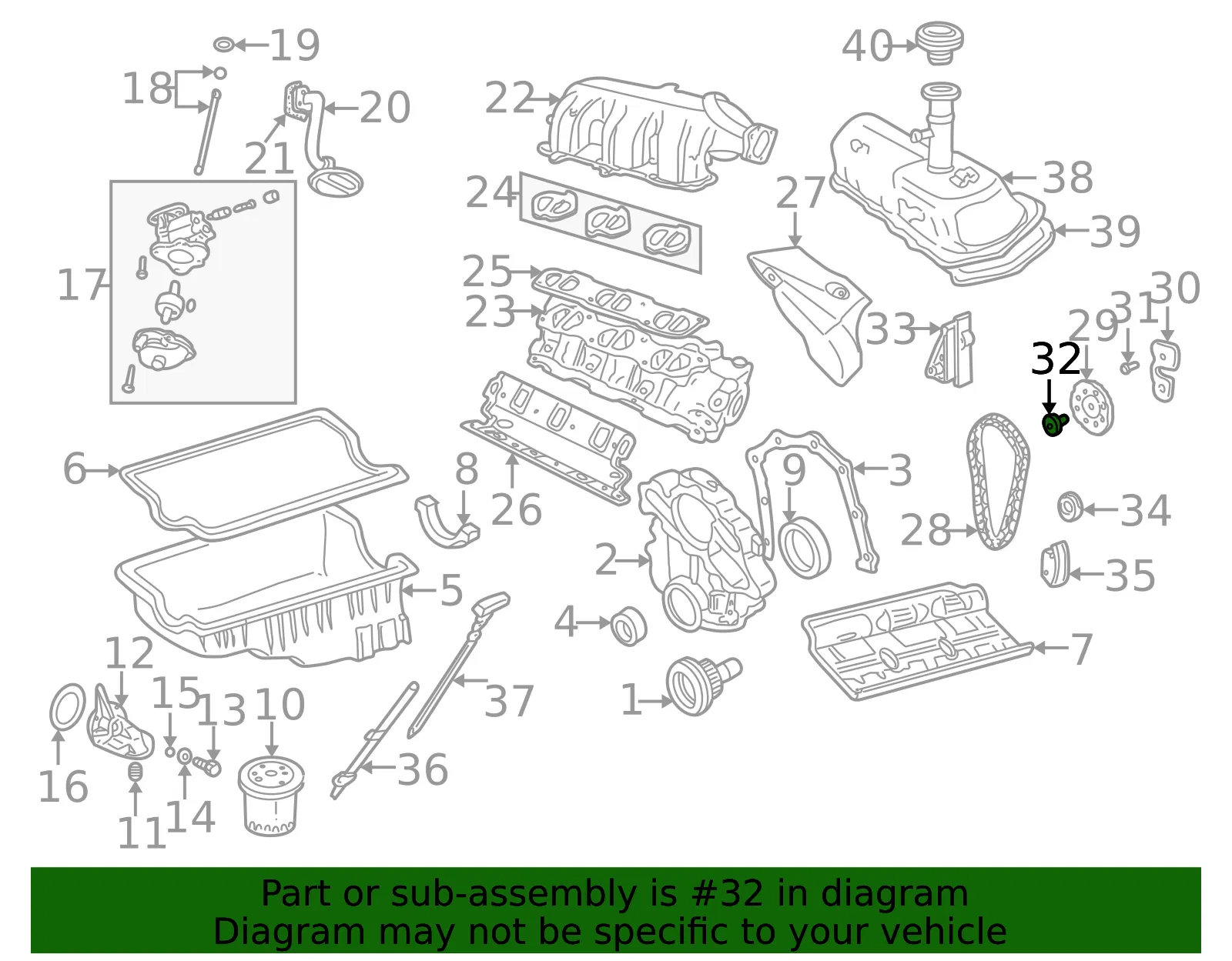 Engine Timing Camshaft Gear Bolt - Mazda (1f2212428a) - view 2