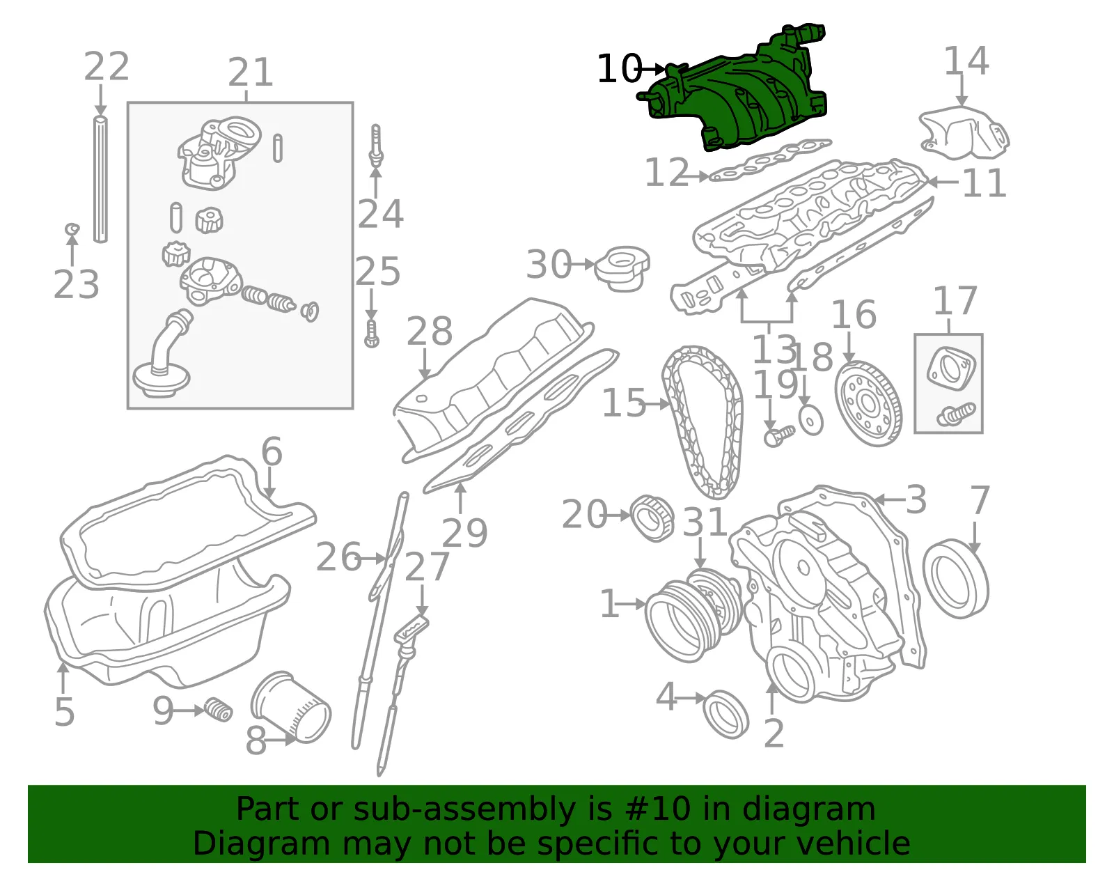 Engine Intake Manifold - Mazda (1fab13130) - view 2