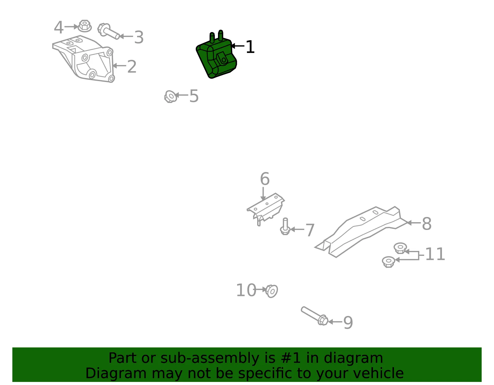 Engine Mount - Ford (1l5z6038aa) - view 7