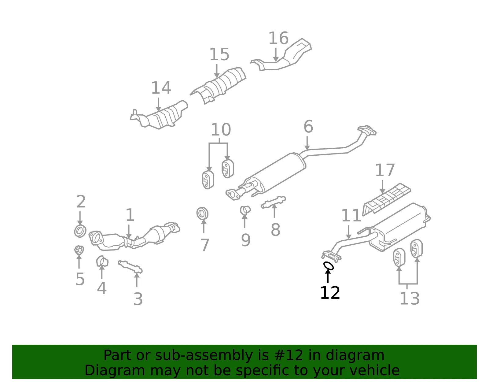 Exhaust Pipe To Manifold Gasket - Nissan (20691-77A00) - view 2