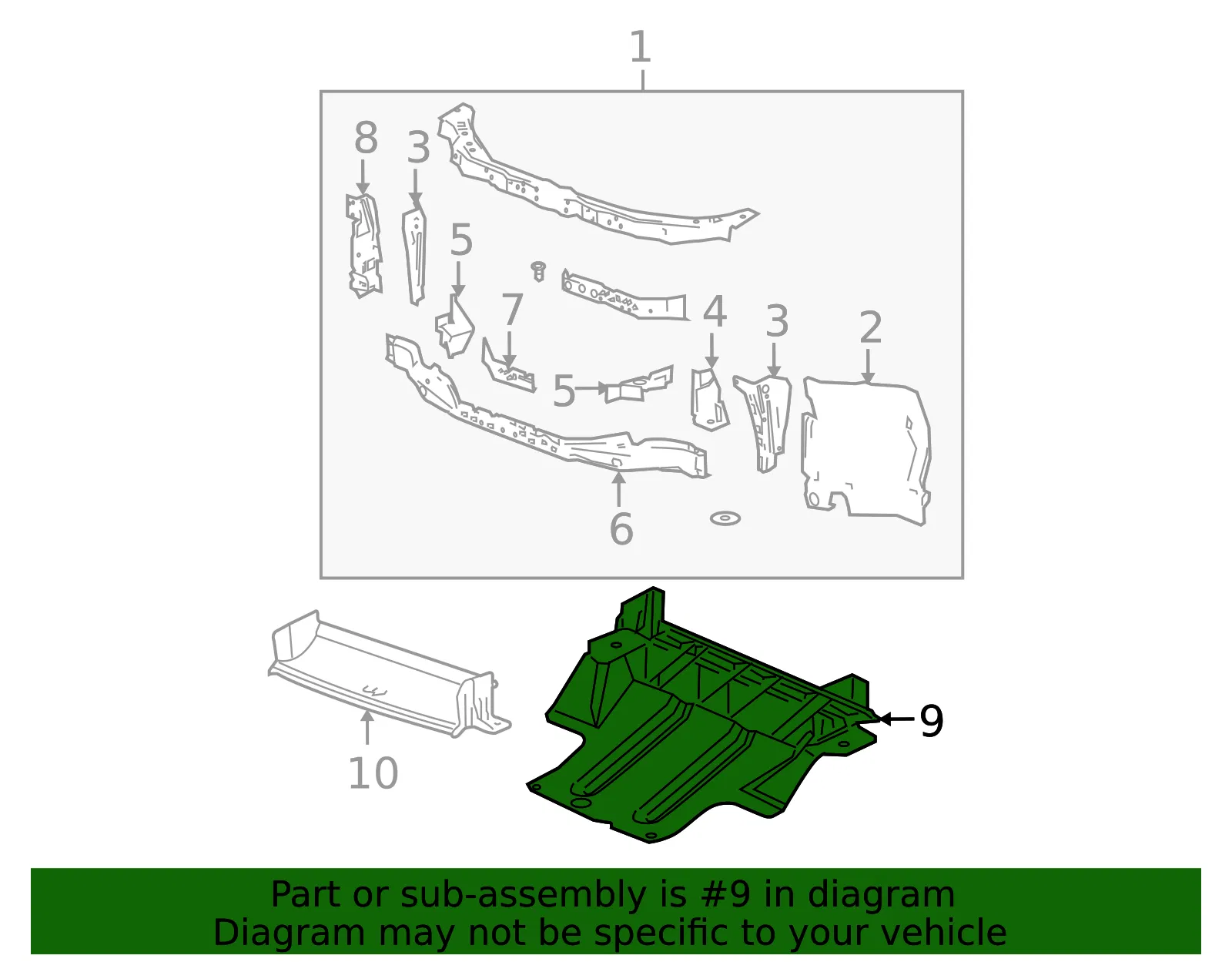 Engine Shield - ACDelco (20772040) - view 2