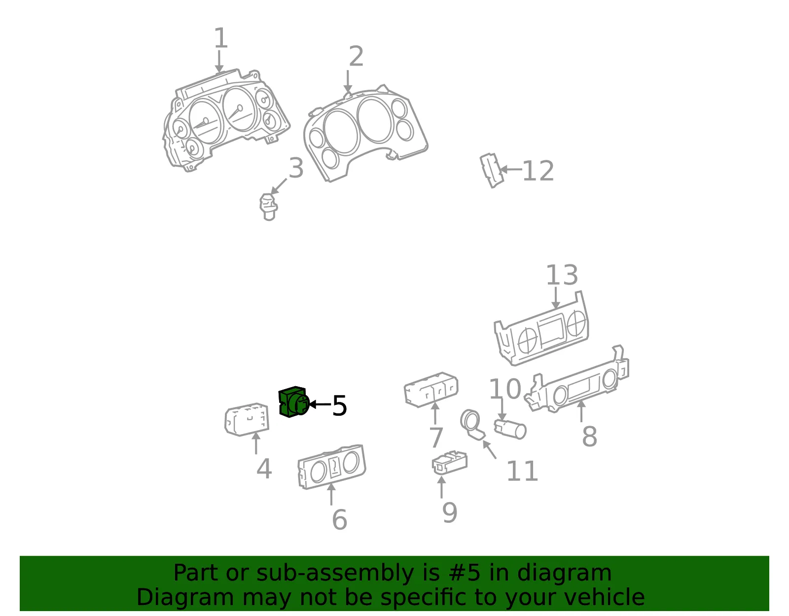 Transfer Case Selector Switch - GM (20860450) - view 5