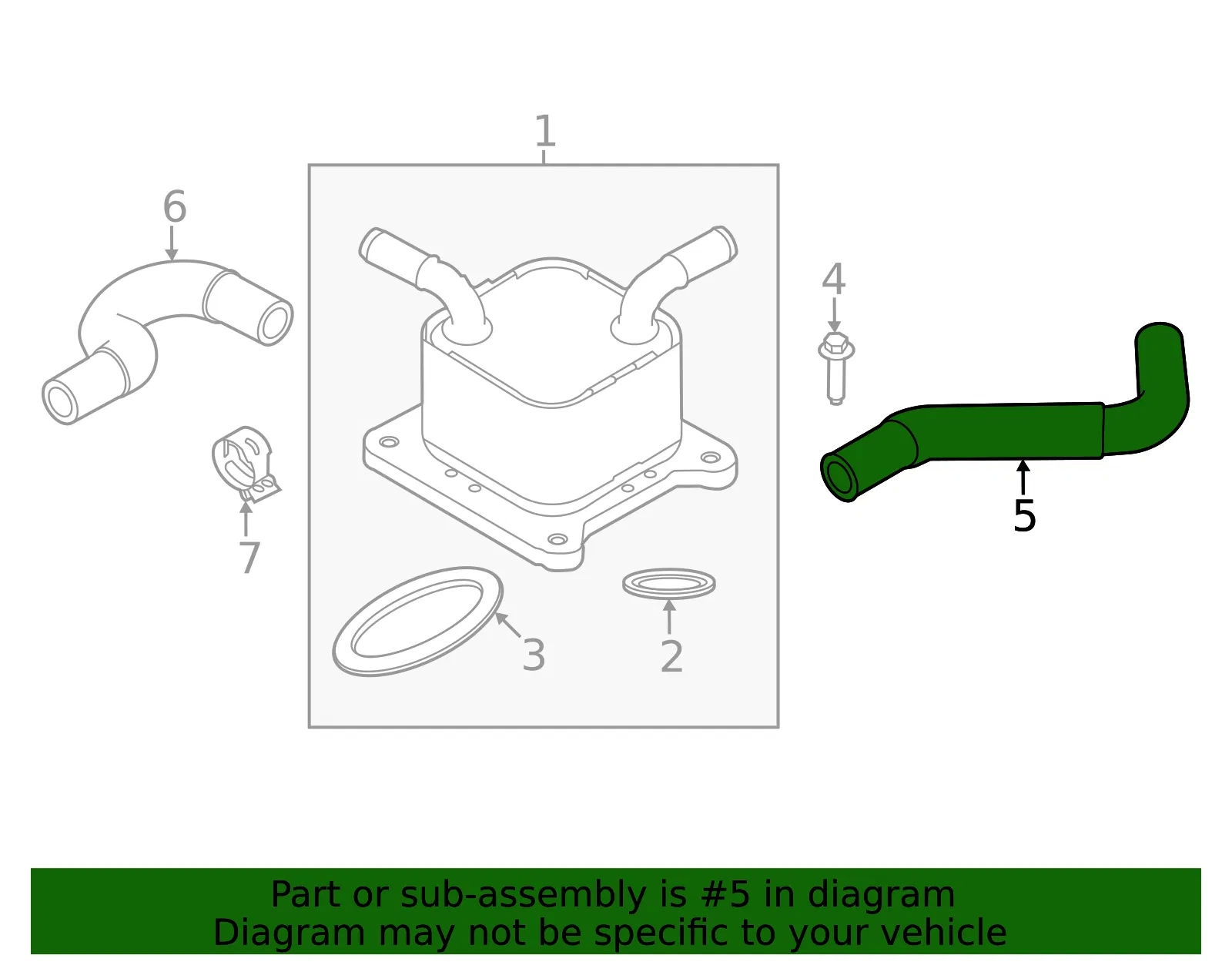 Engine Coolant Hose - Nissan (21306-6CB0B) - view 2