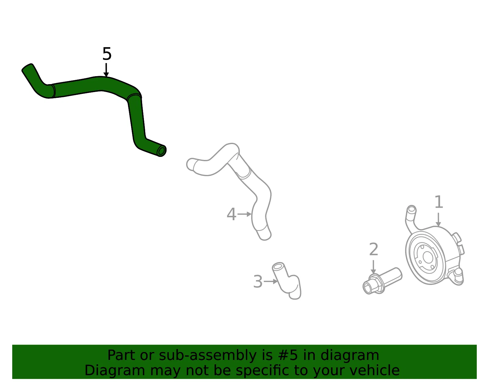 Engine Coolant Hose - Nissan (21306-6LB0A) - view 2