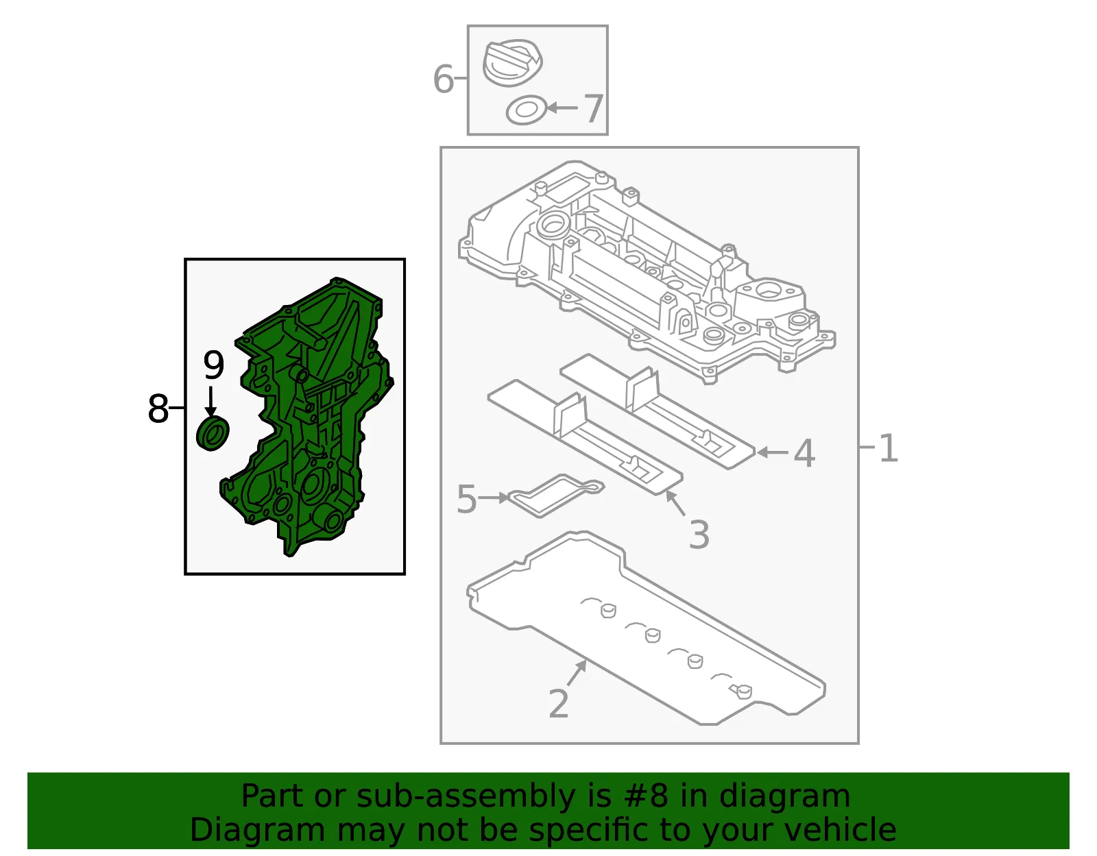 Engine Timing Cover - Kia (21350-2B800) - view 2