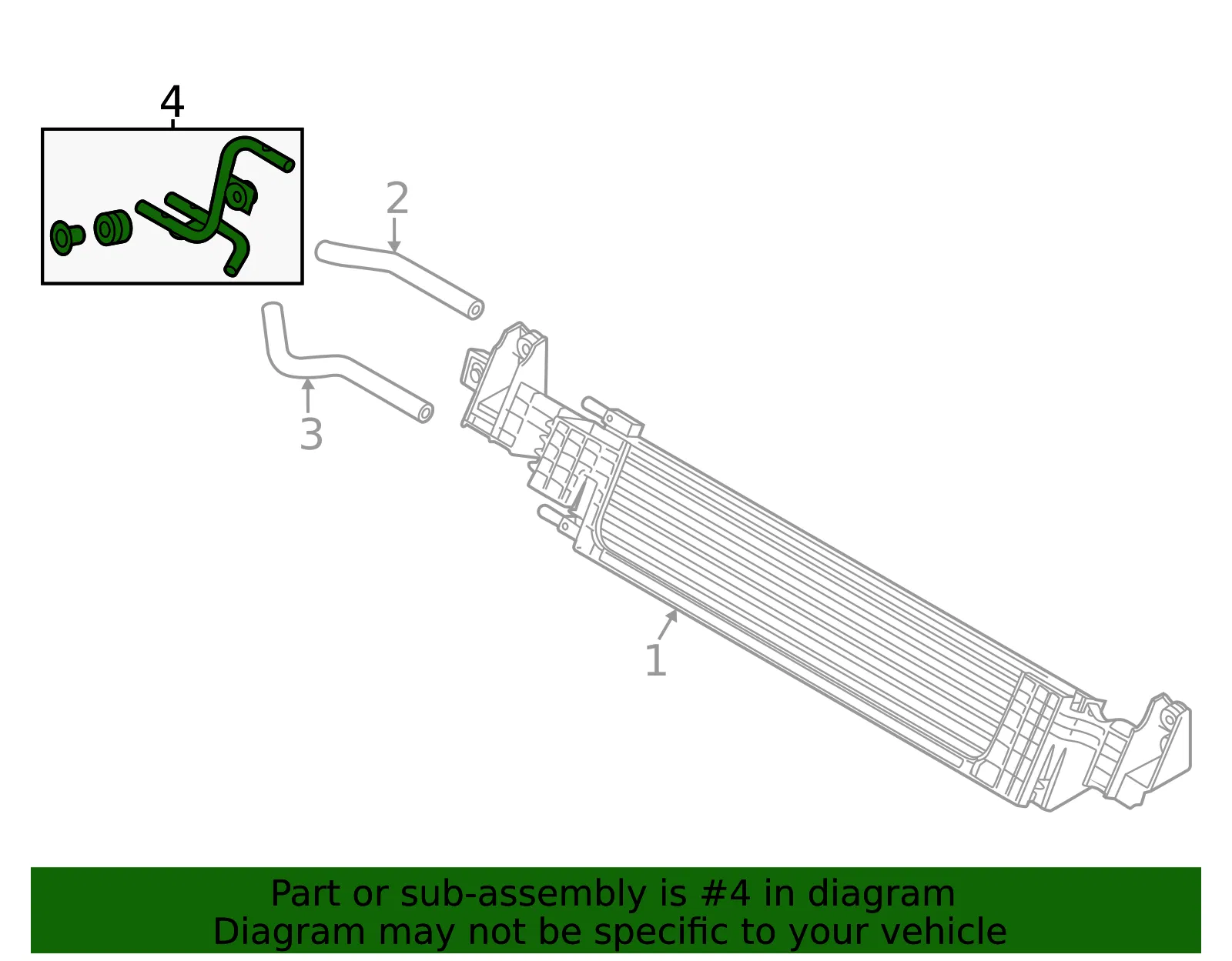 Engine Oil Cooler Line - Nissan (21356-5CE0B) - view 2