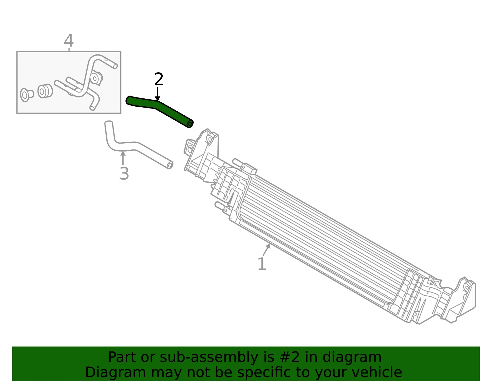 Engine Oil Cooler Line - Nissan (21356-6GP0B) - view 2