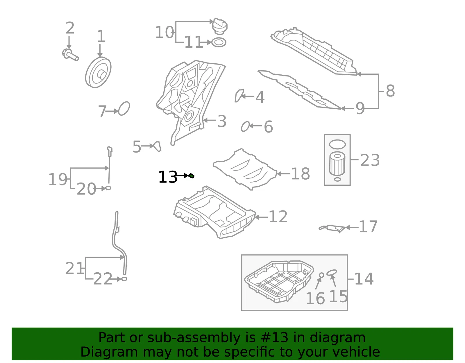 Engine Oil Pan Gasket - Kia (21522-3C100) - view 2