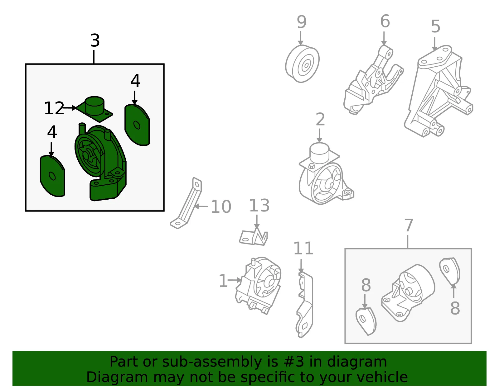 Engine Bracket - Kia (21810-39800) - view 2