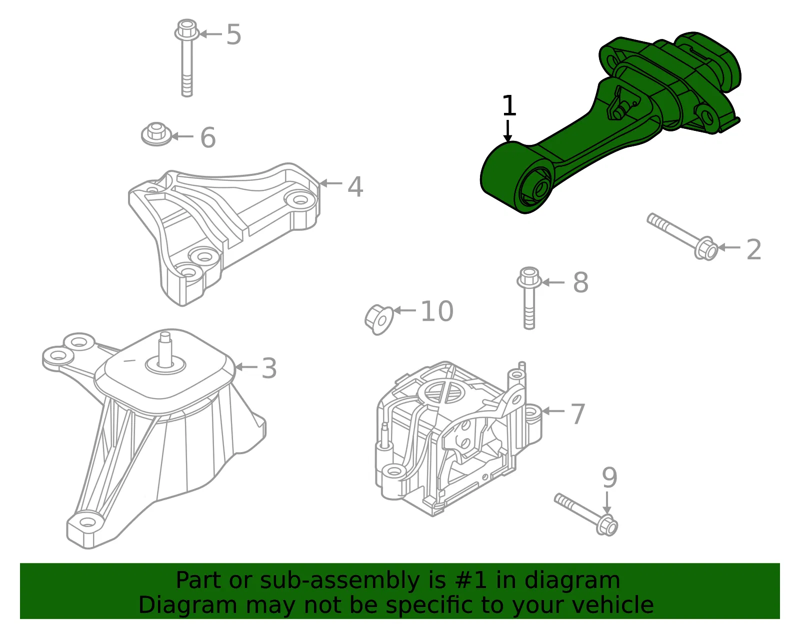 Engine Support Rod - Kia (21950-S1700) - view 2