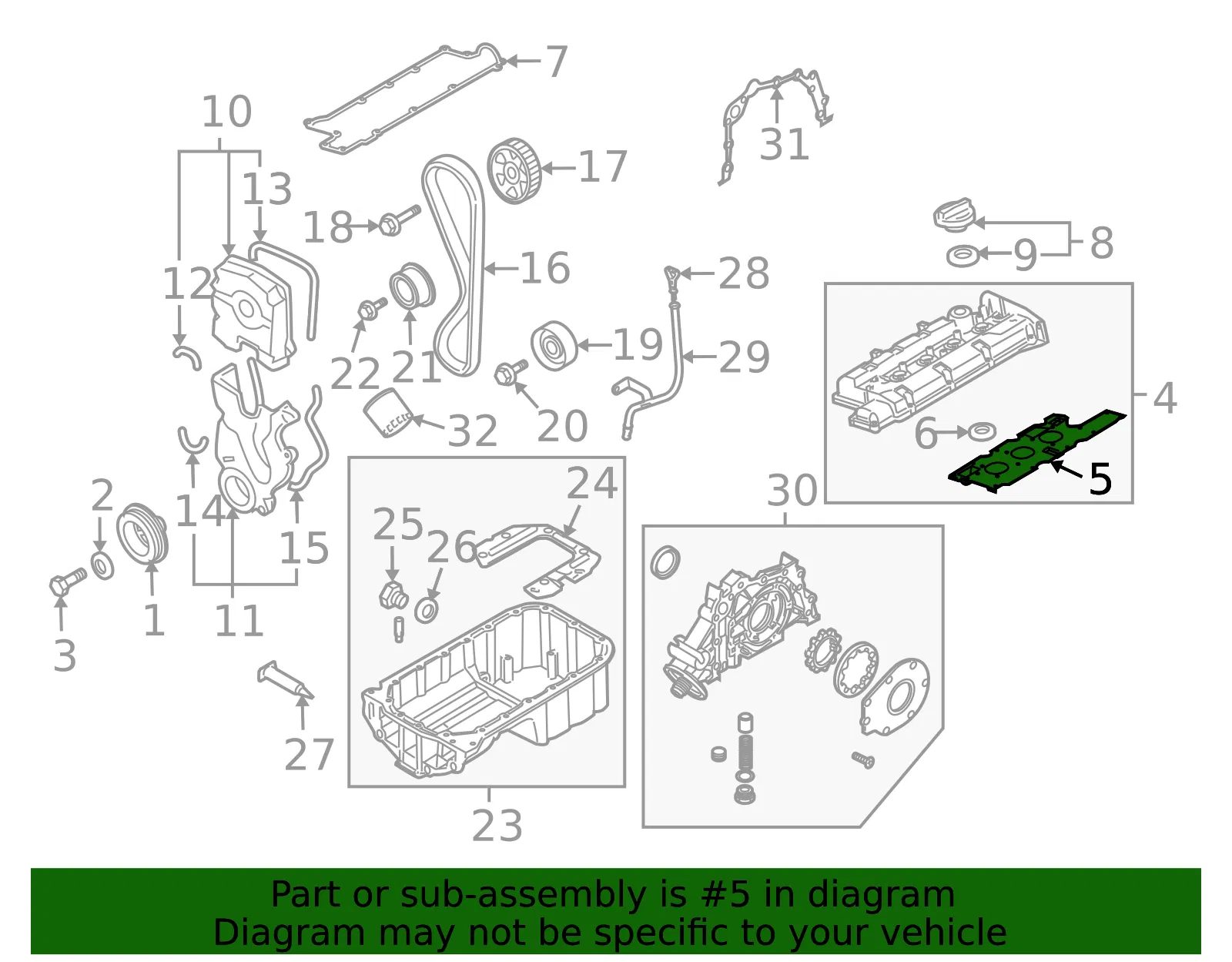 Valve Cover Baffle - Kia (22402-23510) - view 2