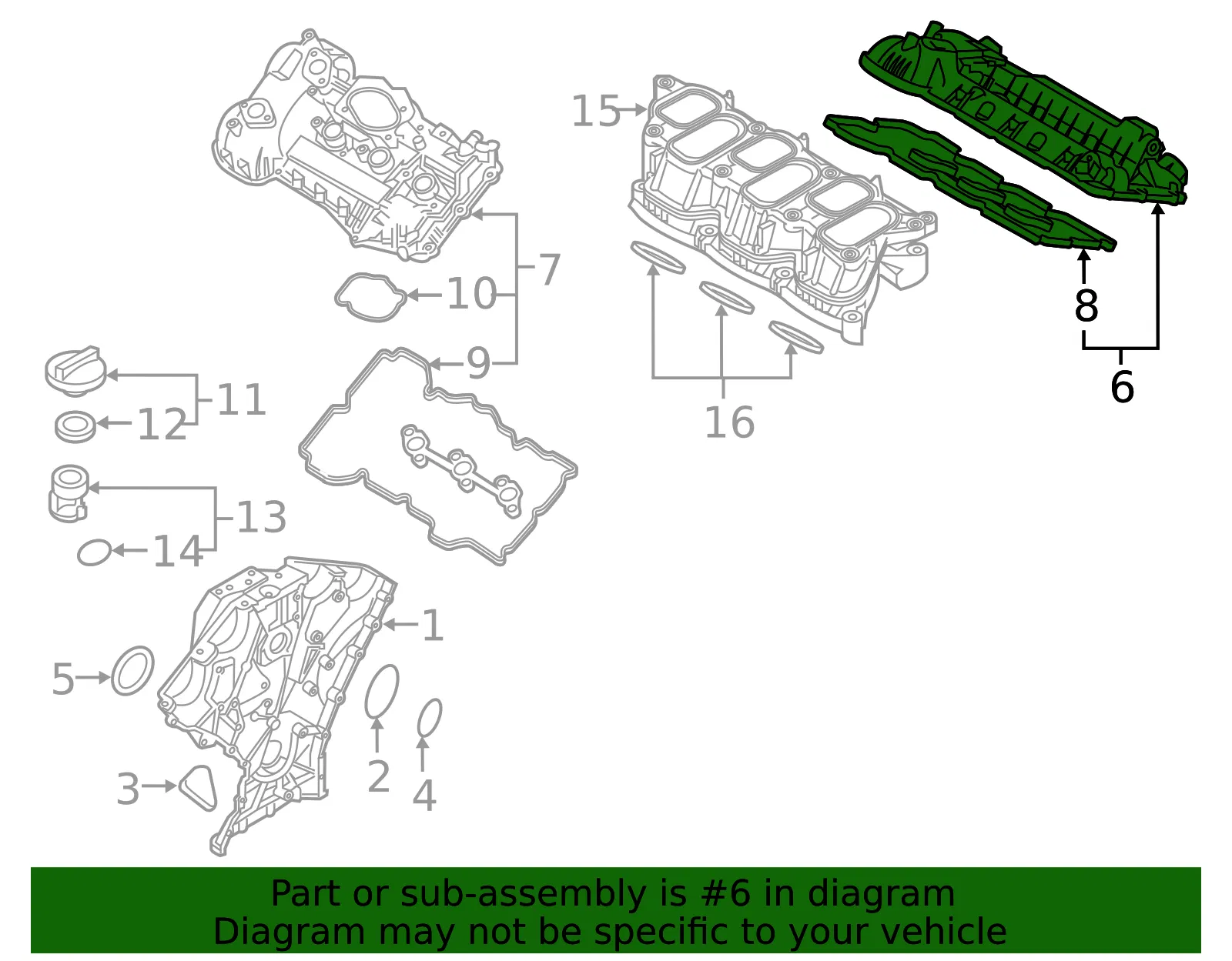 Valve Cover - Passenger Side (RH) - Kia (22420-3LFK0) - view 2
