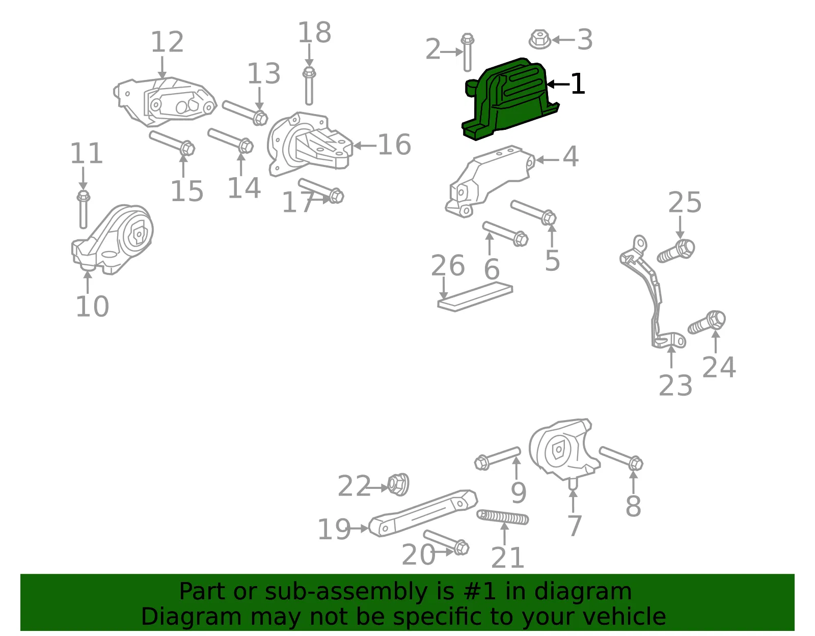 Engine Mount - ACDelco (22774206) - view 4