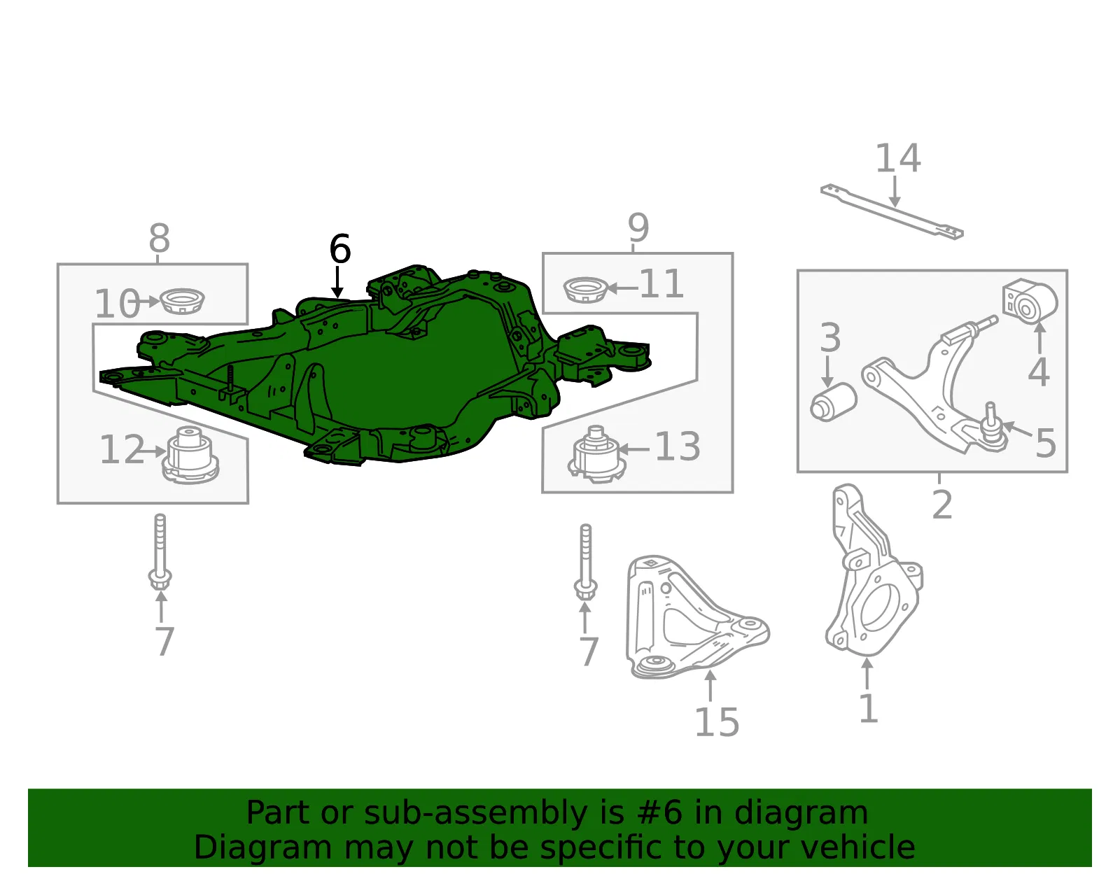Engine Cradle - GM (22980620) - view 3