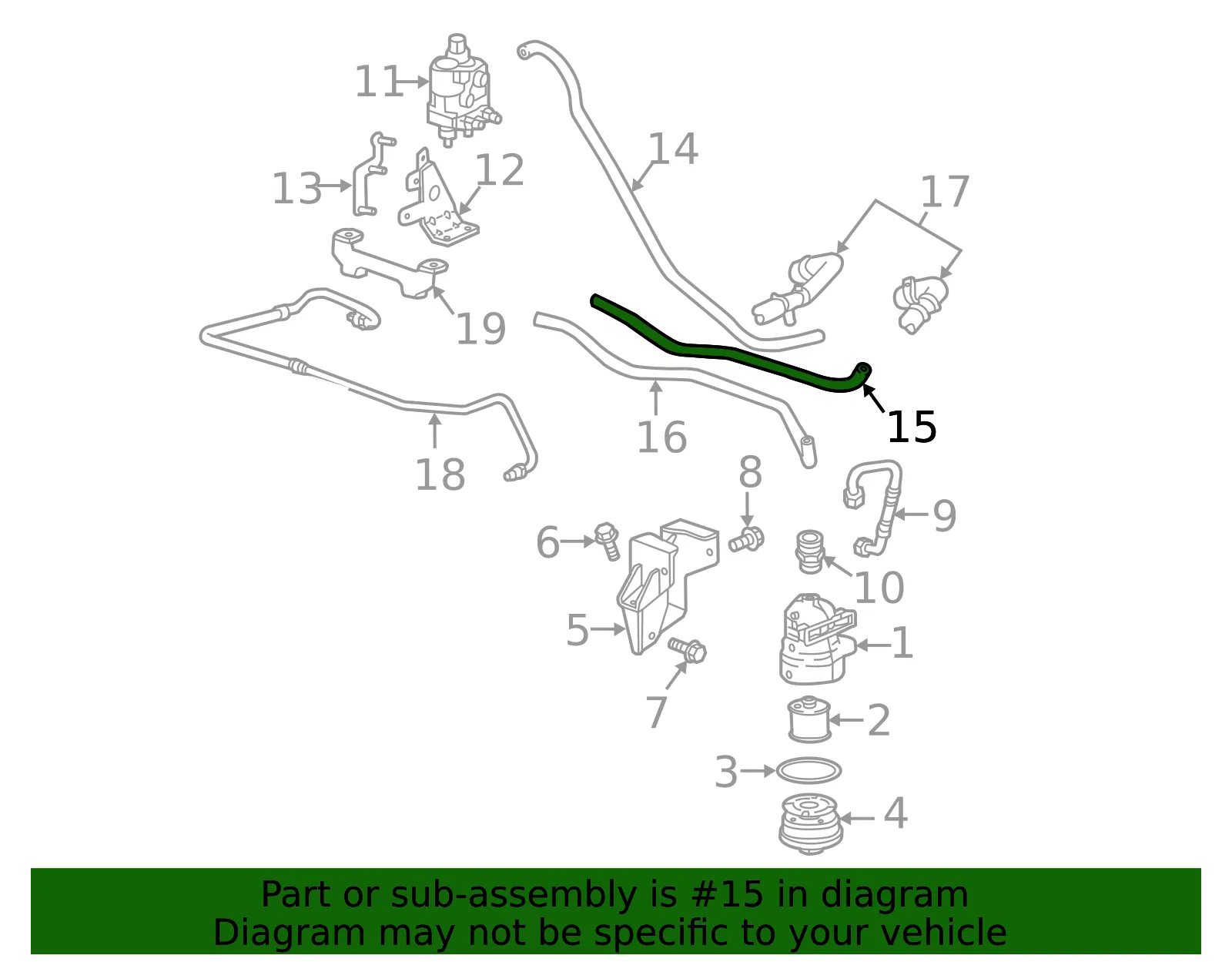 Engine Coolant Hose - GM (22986592) - view 3