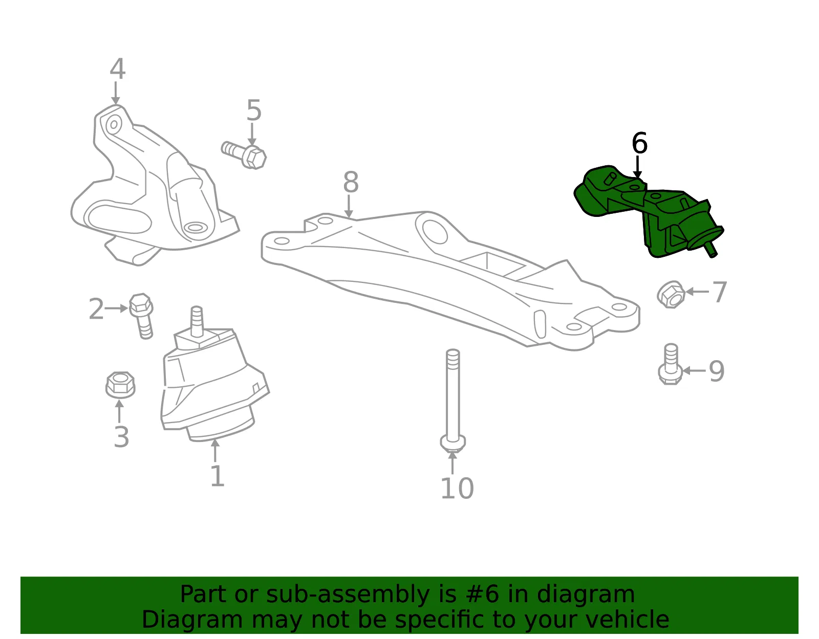 Transmission Mount - GM (22996708) - view 5