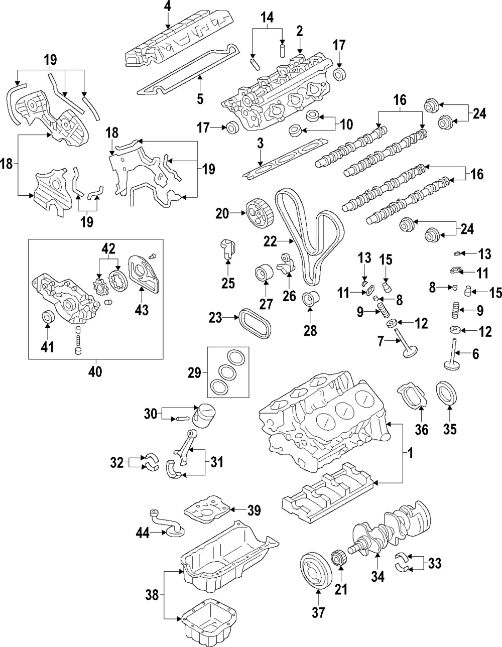 Piston Ring Set - Kia (23040-3E902)