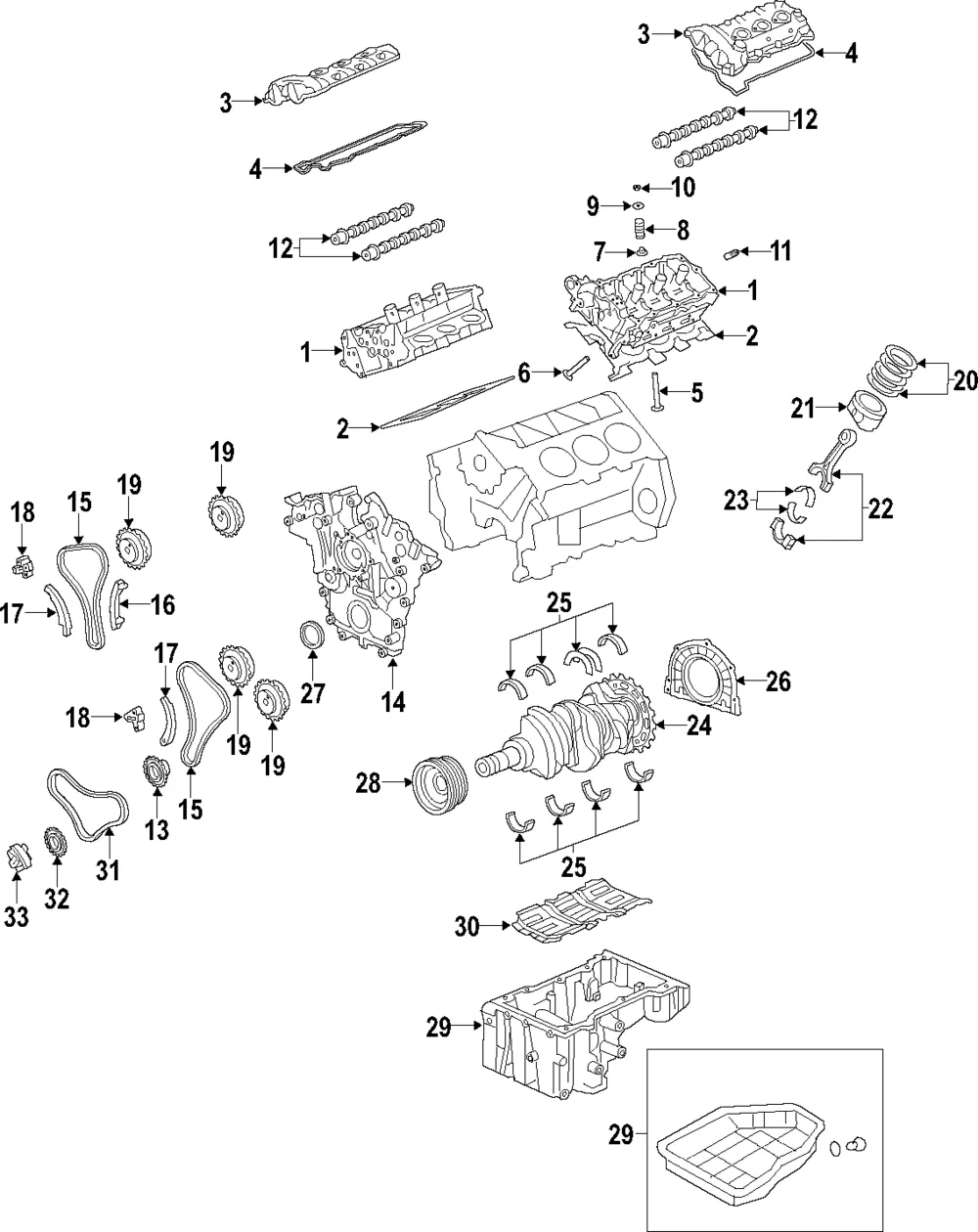 Engine Piston - Driver's Side (LH) - Kia (23041-3L110)
